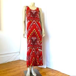 MARA KAFFMAN RETRO PRINT MAXI DRESS
